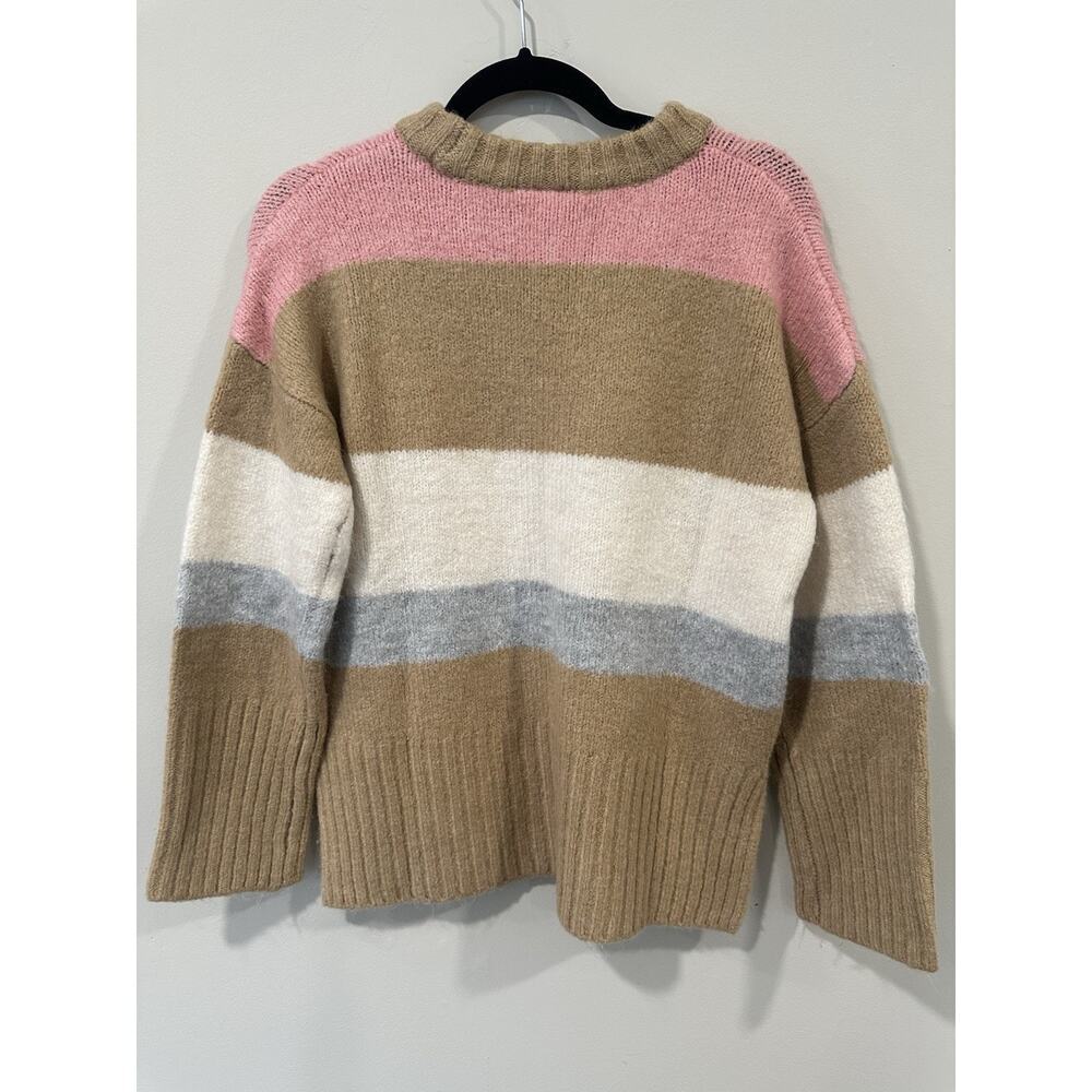 Topshop Women's Colorblock Knit Pullover Oversize Sweater Size 2 2508 - Picture 2 of 5